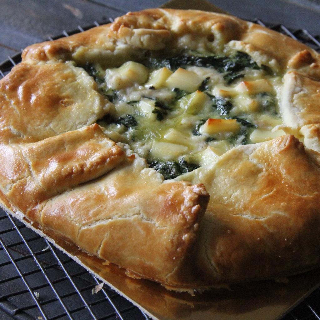 Spinach, Corn And Cheese Galette