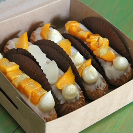 Mango and Cream Eclairs