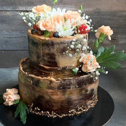 Salted Caramel Chocolate 2 Tier Cake