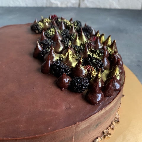 Vegan Chocolate Berry Cake